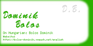 dominik bolos business card